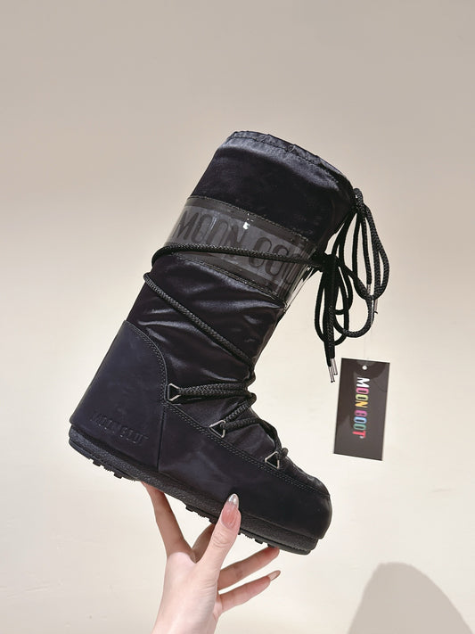 Moon Boot Icon Tall Triple Black