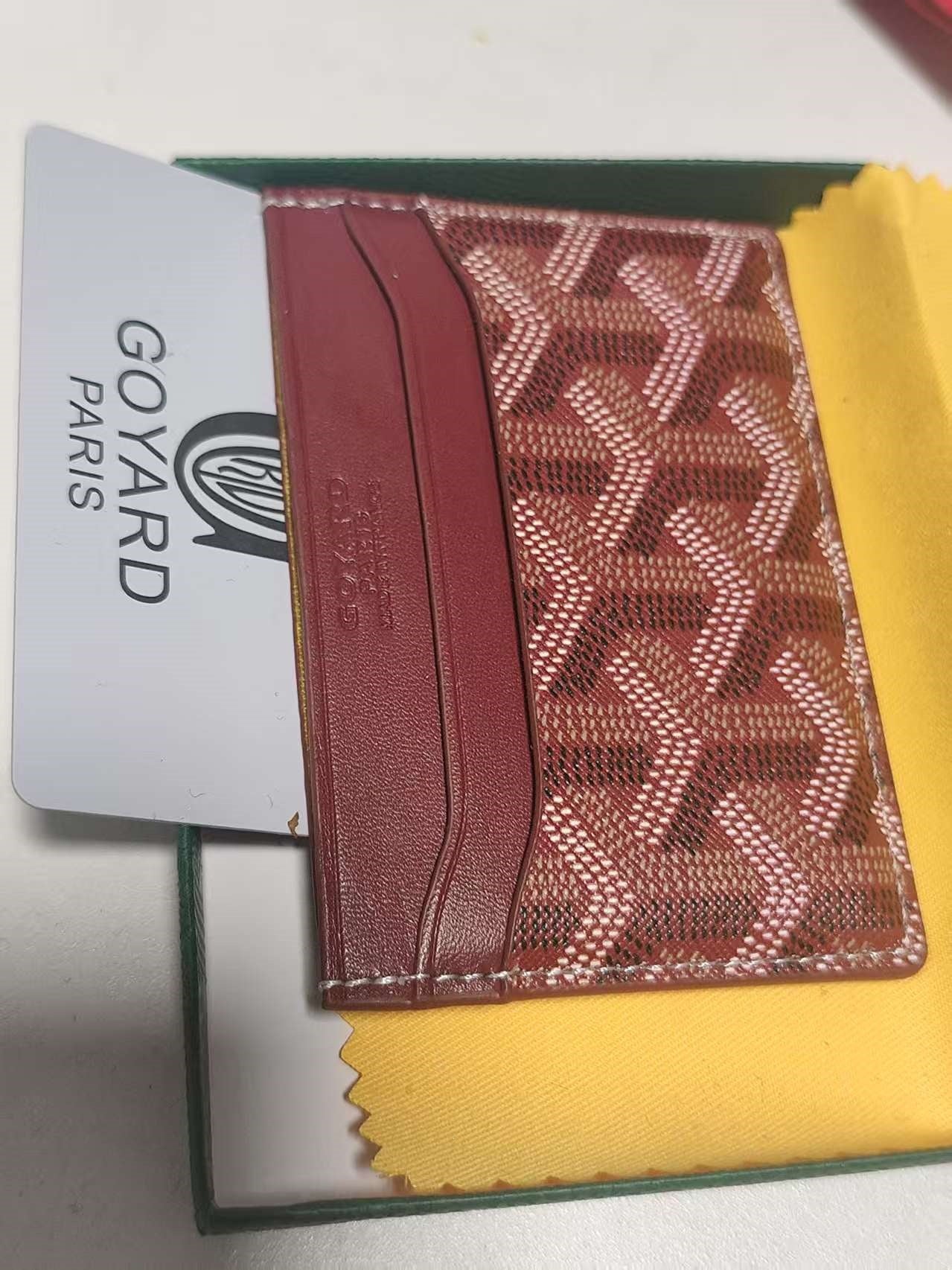 Goyard Saint Sulpice Card Holder Burgundy