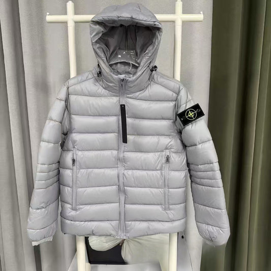 Stone Island Compass Down Jacket - (GREY)
