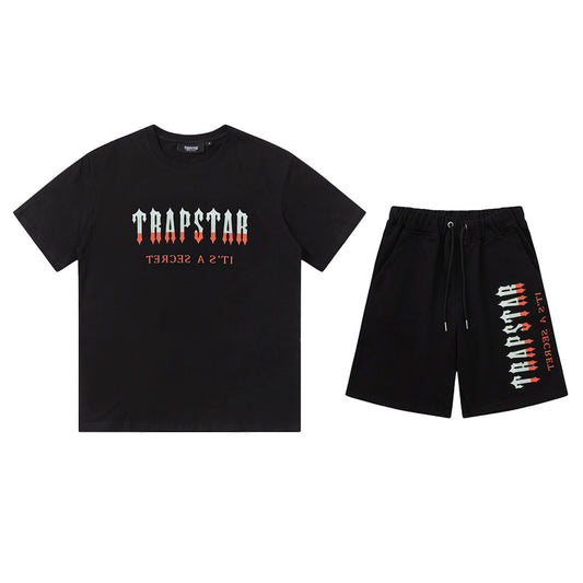 Trapstar California Short Set - (BLACK/ORANGE)