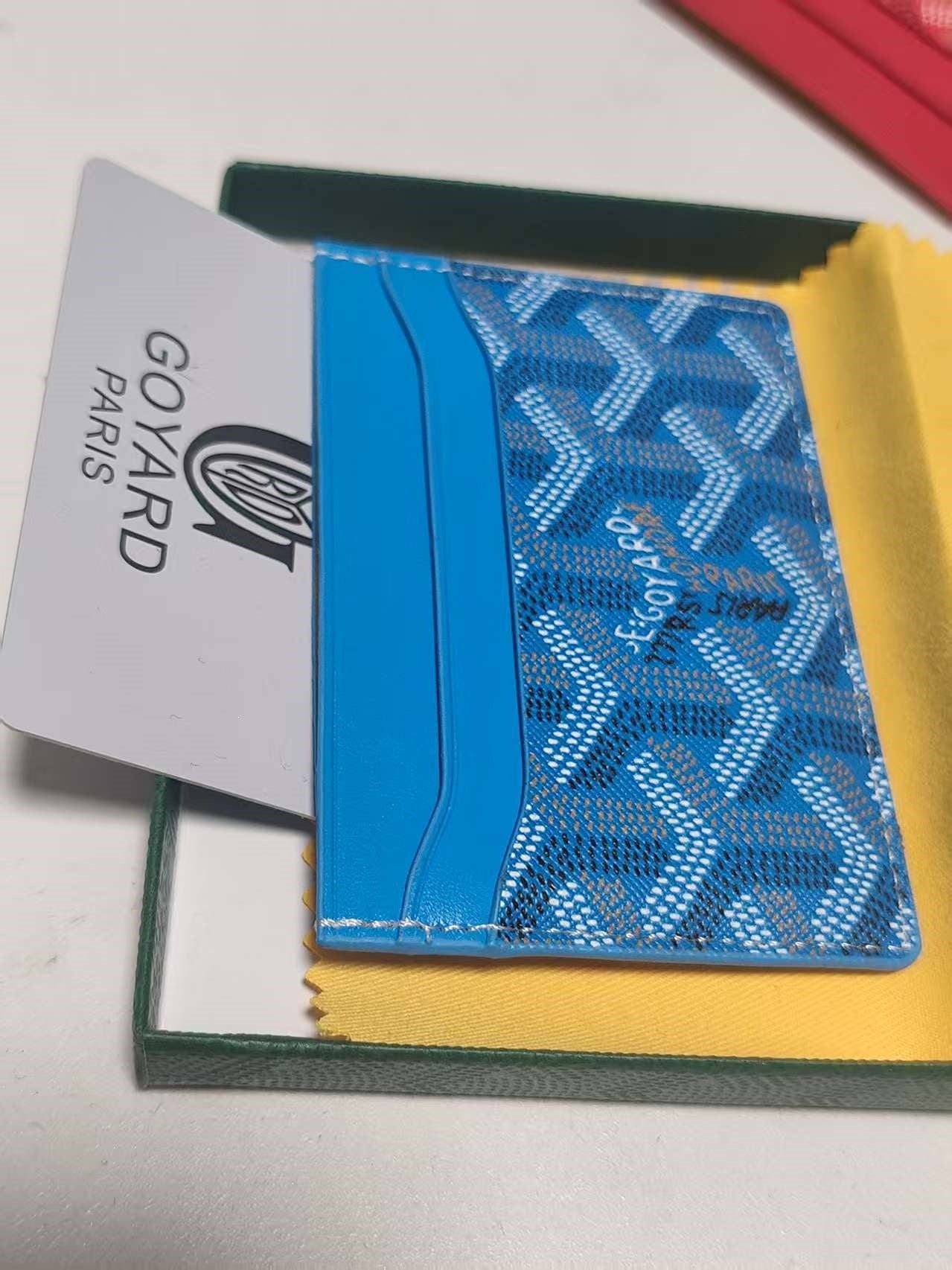 Goyard Saint Sulpice Card Holder Sky Blue