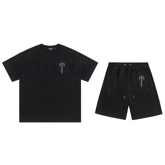 Trapstar T Mafia Short Set Triple Black