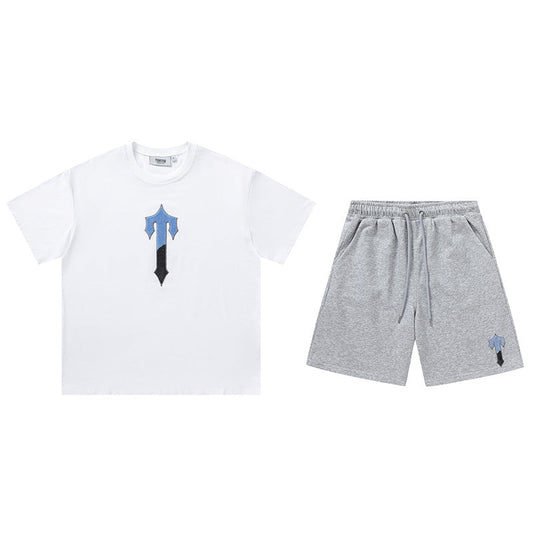 Trapstar "T" Short Set White/Blue/Black