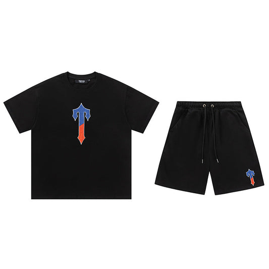 Trapstar "T" Short Set Black/Blue/Red
