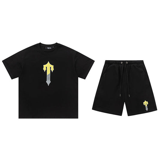 Trapstar "T" Short Set Black/Yellow/Grey