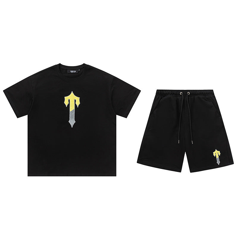 Trapstar "T" Short Set - (BLACK/YELLOW/GREY)