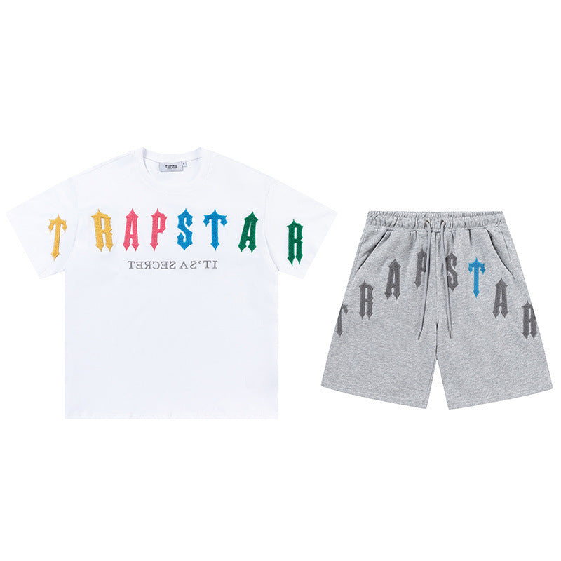 Trapstar Candy Short Set - (WHITE/GREY)