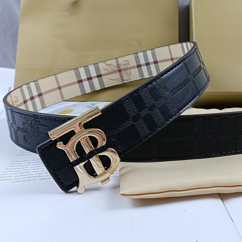 Burberry TB Belt - (BLACK/BRONZE)