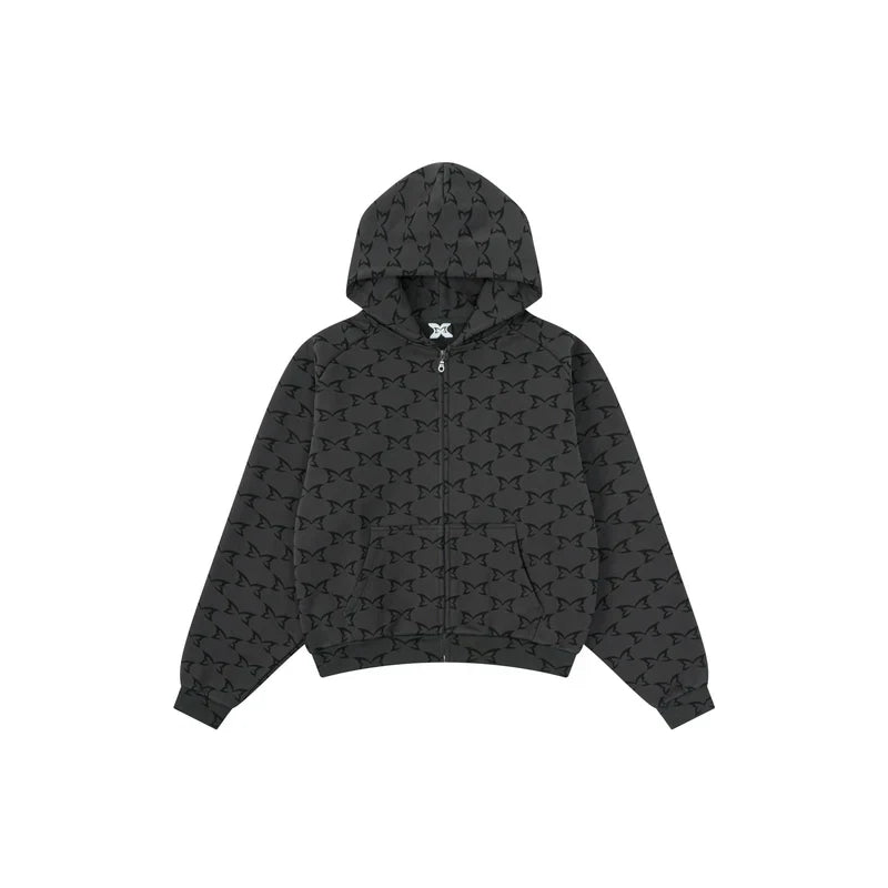 MERTRA Monogram Hoodie Dark Grey
