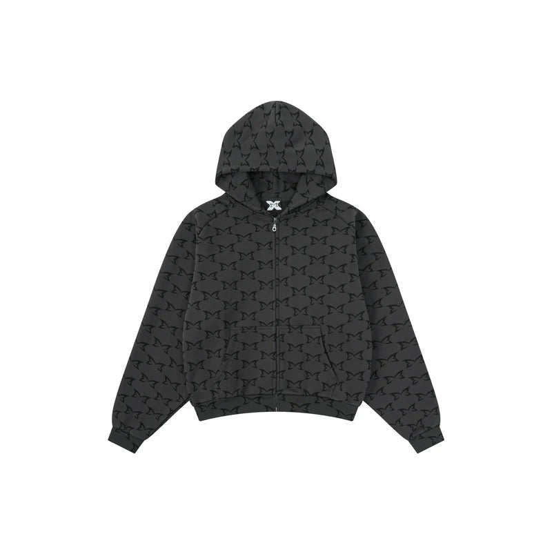 MERTRA Monogram Hoodie - (DARK GREY)