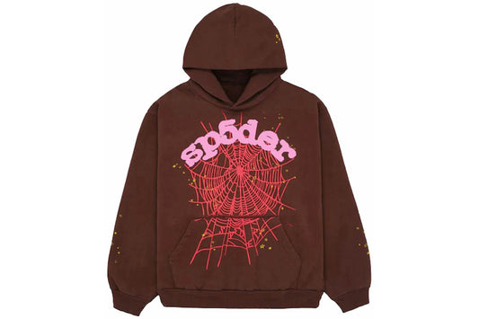 Sp5der Web Hoodie - (BROWN)