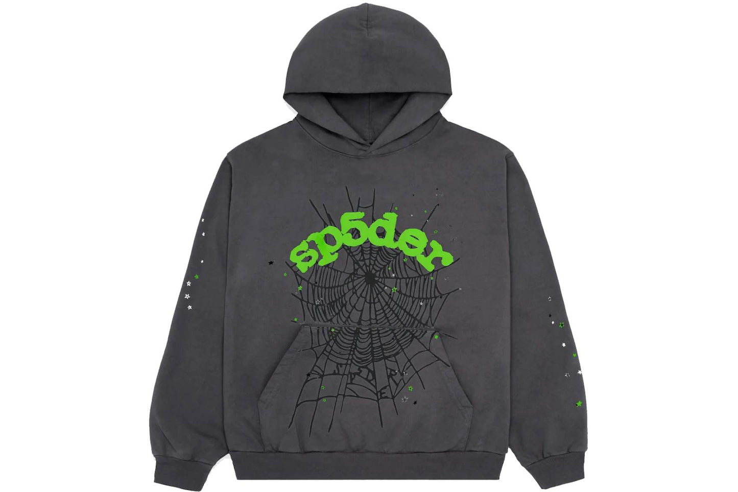 Sp5der Wait Web Hoodie - (SLATE GREY)