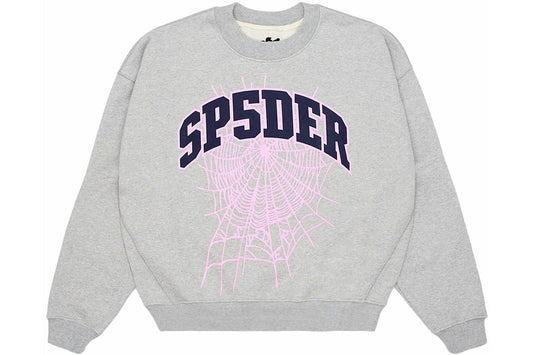 Sp5der Varsity Web Crewneck - (HEATHER GREY)