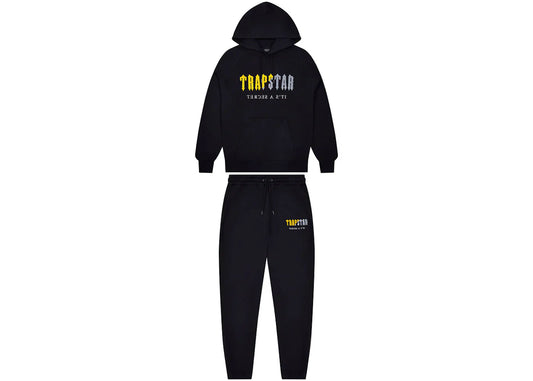 Trapstar Chenille Decoded Hoodie Tracksuit Black/Yellow