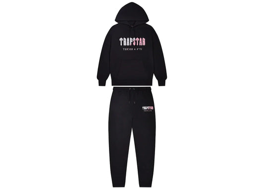 Trapstar Chenille Decoded Hoodie Tracksuit Black/Pink
