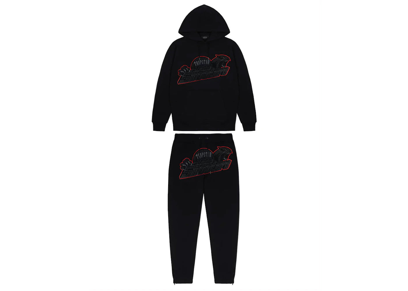 Trapstar Shooters Hoodie 2.0 Tracksuit - (BLACK/RED)