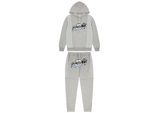 Trapstar Shooters Technical Hoodie Tracksuit Grey/Blue