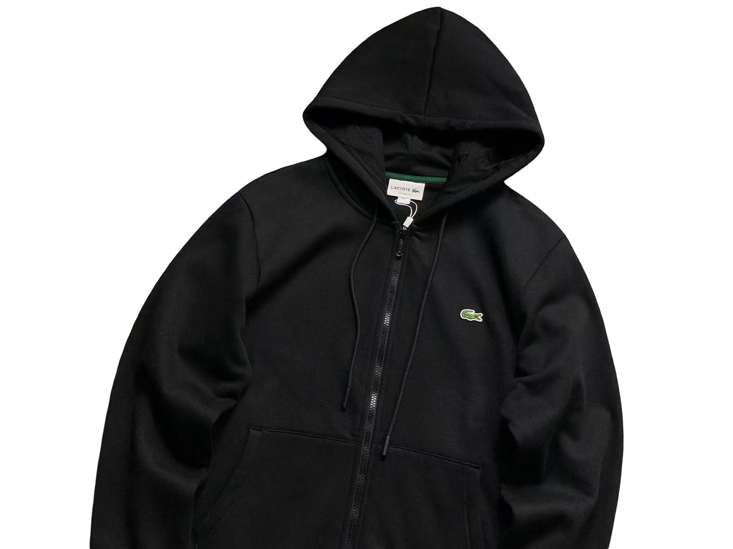 Lacoste Classic Zip Hoodie - (BLACK)