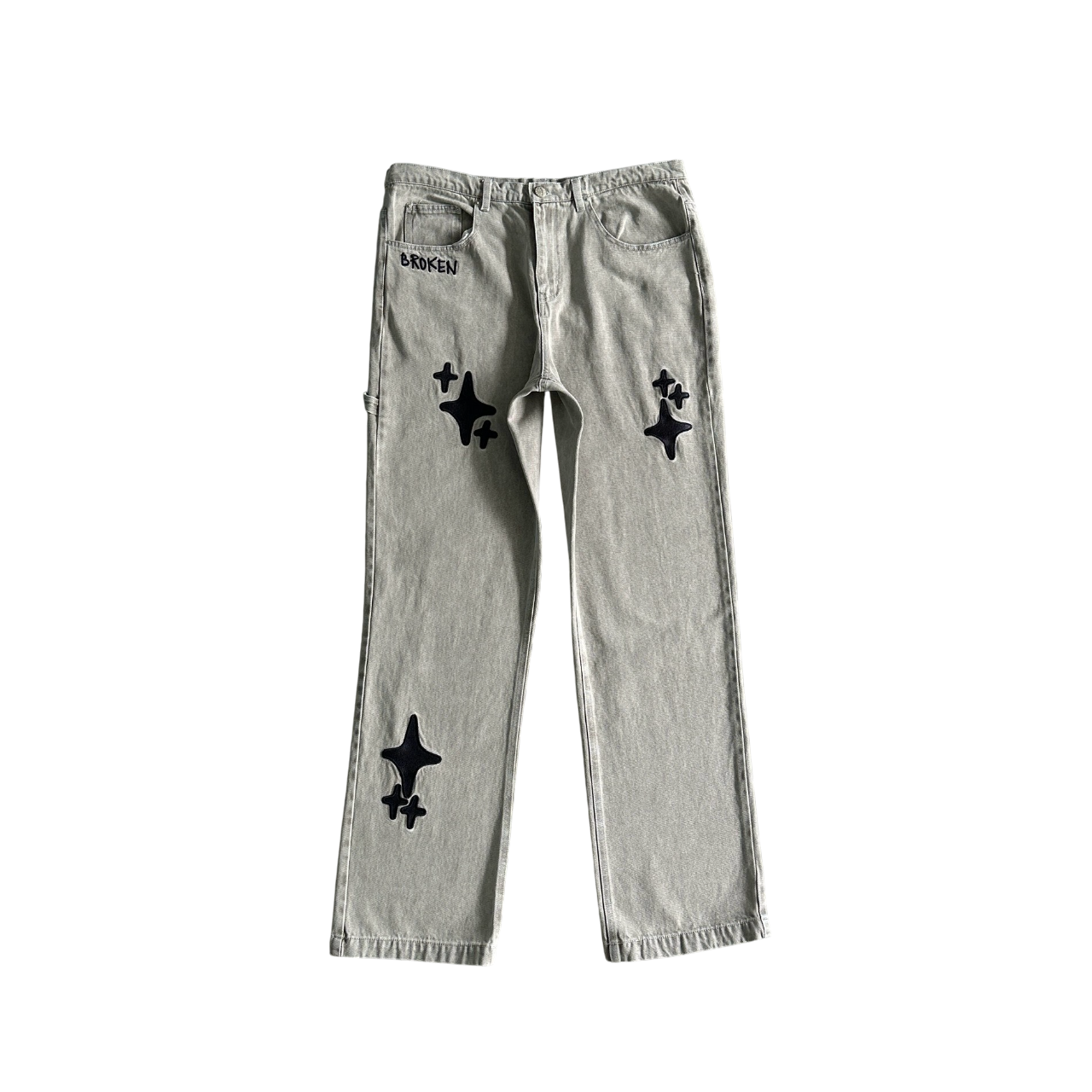 Broken Planet Stars Jeans Grey/Black