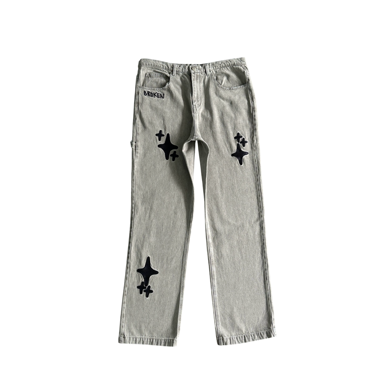 Broken Planet Stars Jean - (GREY/BLACK)