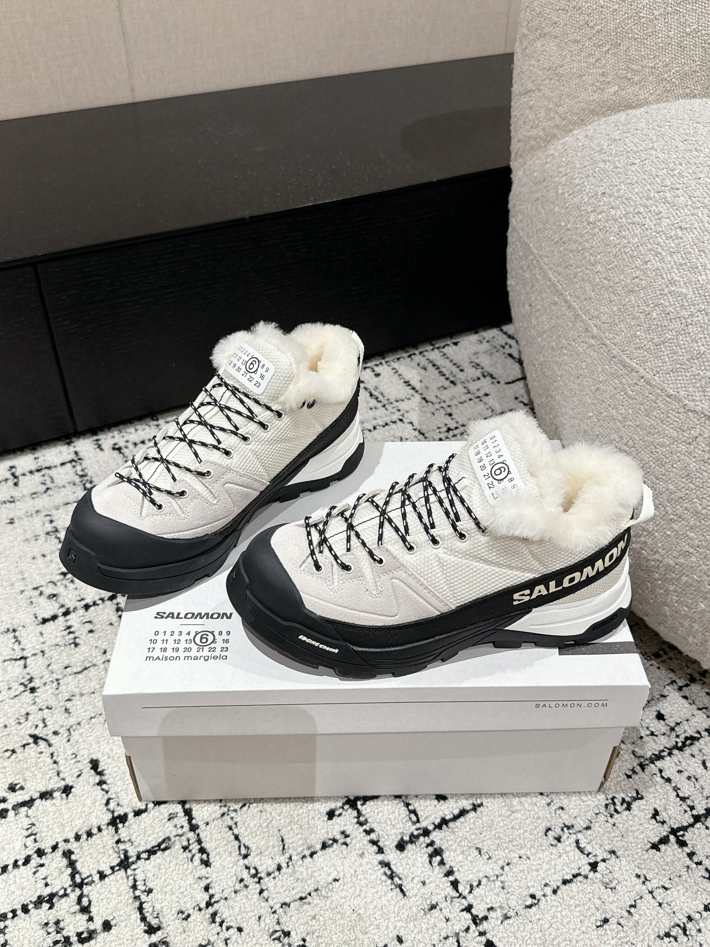 Salomon x Maison Margiela Cross Low Shearling White