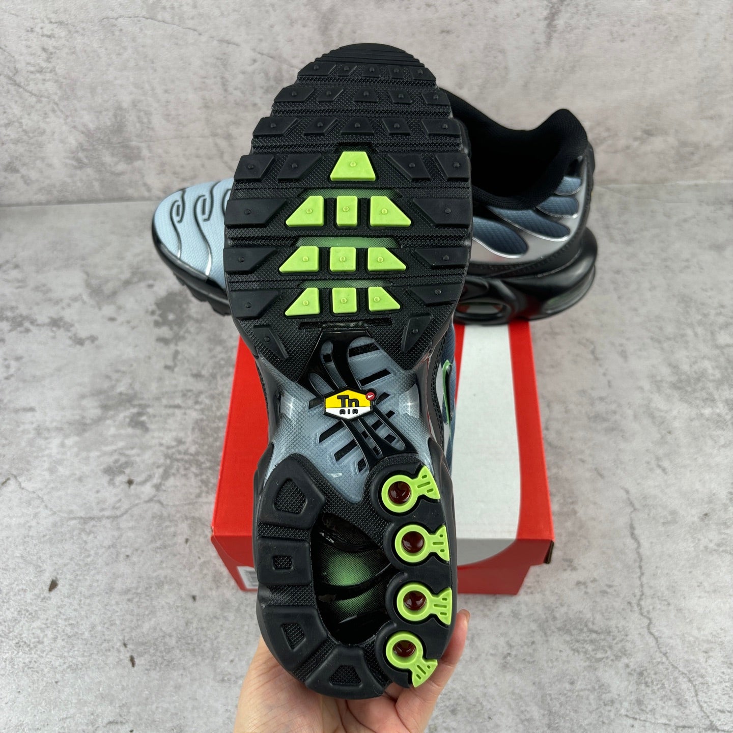 Nike Air Max Plus TN Metallic Black Silver Green