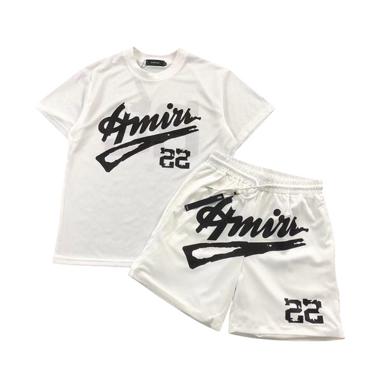 AMIRI Basketball 22 Short Set - (WHITE)