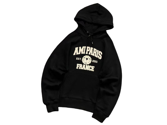 AMI Paris France Hoodie - (BLACK)