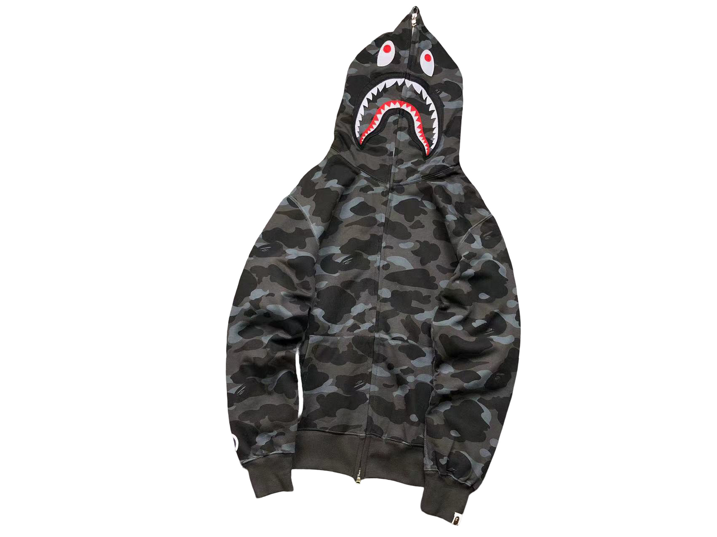 BAPE ABC Camo Shark Full Zip Hoodie - (DARK GREY)