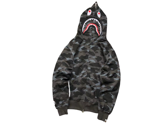 BAPE ABC Camo Shark Full Zip Hoodie - (DARK GREY)
