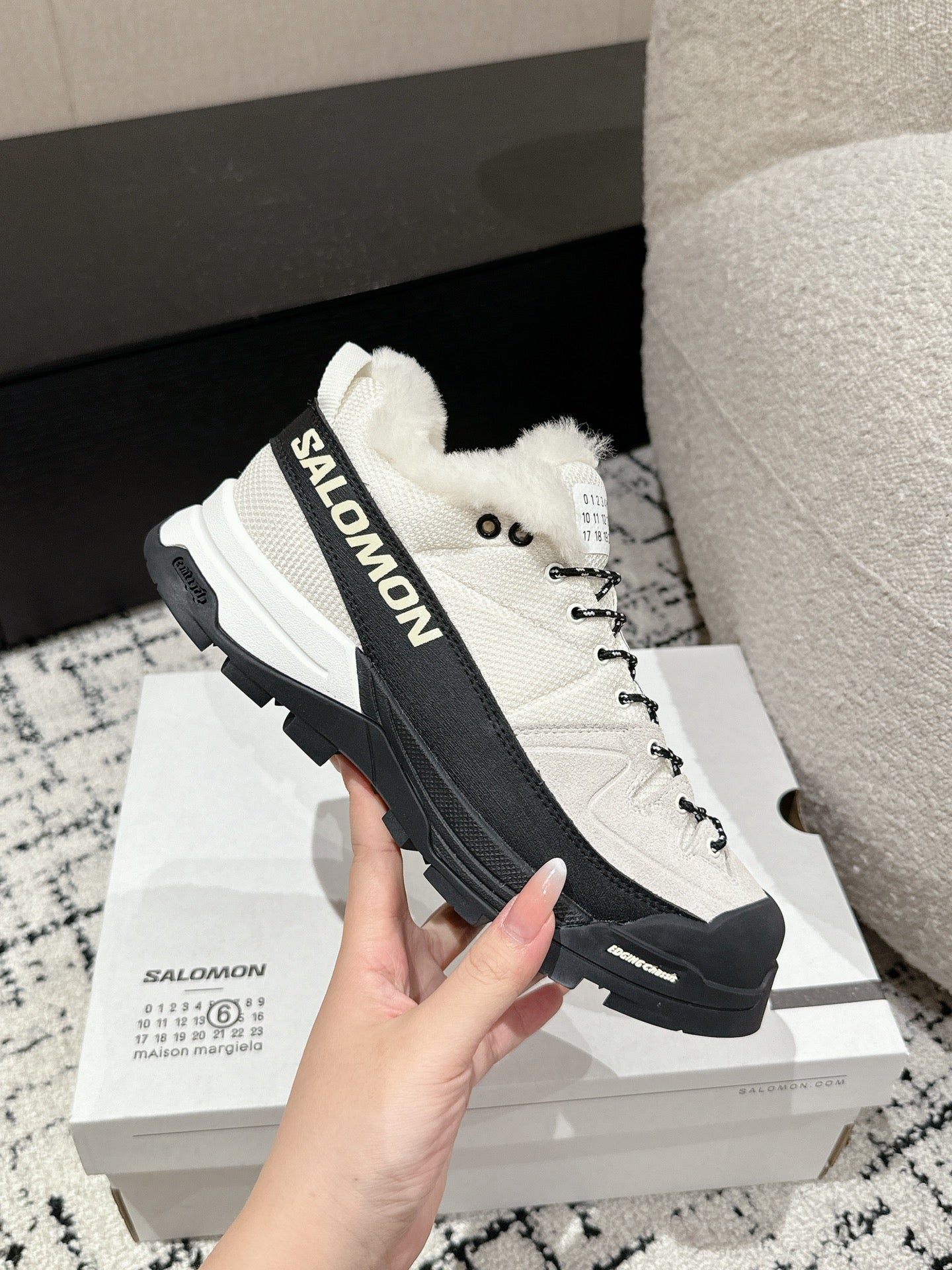 Salomon x Maison Margiela Cross Low Shearling White