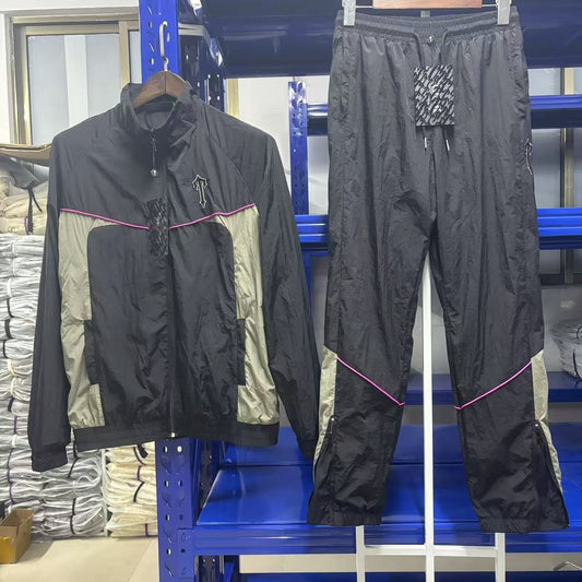 Trapstar Irongate T Shell Suit - (BLACK/GREY/PURPLE)