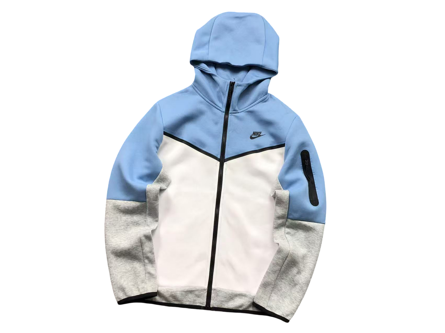 Nike Tech Fleece 2024 Zip Hoodie - (BLUE/WHITE)