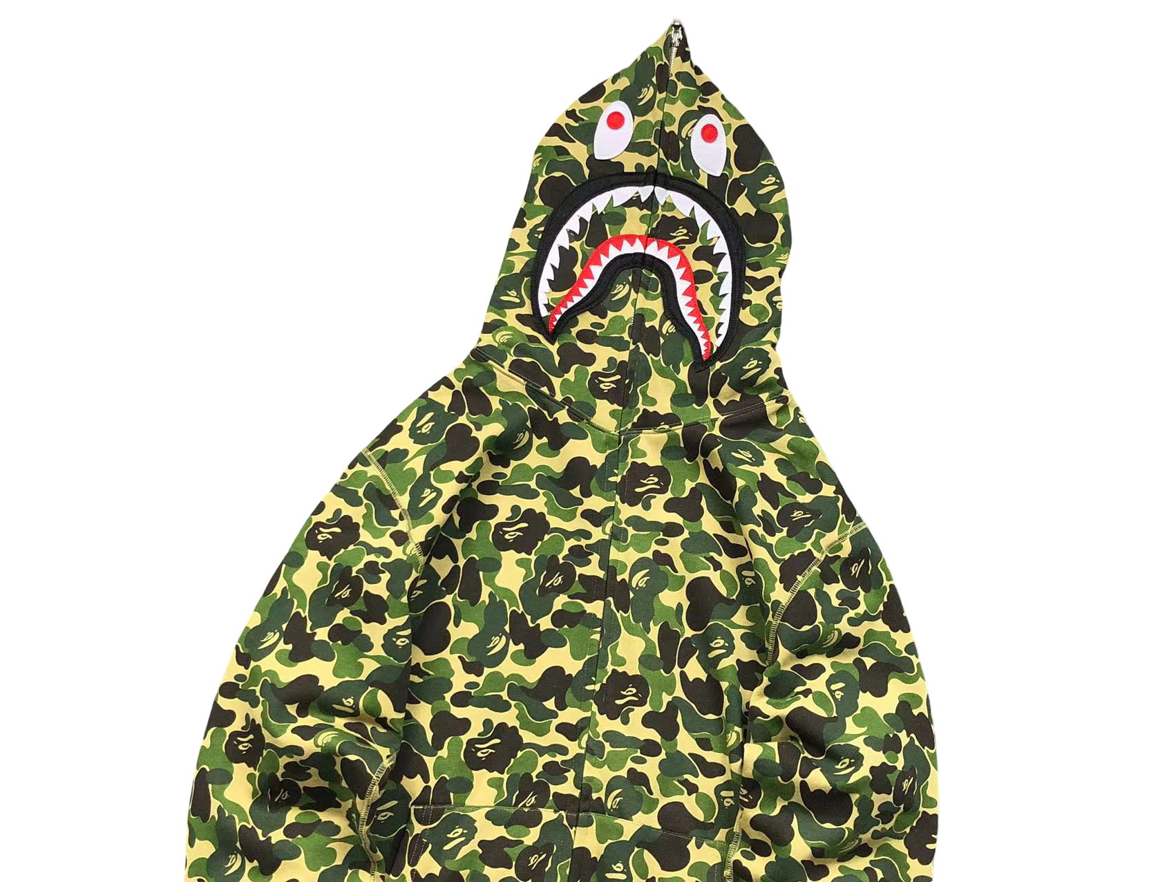 BAPE ABC Camo Shark Full Zip Hoodie Green