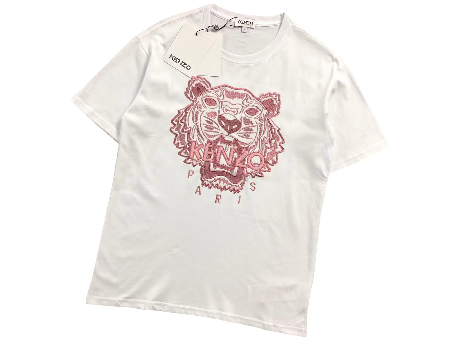 KENZO Tiger Heart Tee - (WHITE/PINK)