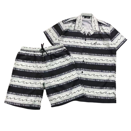 AMIRI Waves Short Set - (BLACK)