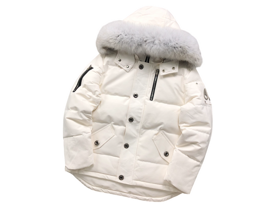 Moose Knuckles Shearling 3Q Down Jacket - (WHITE)