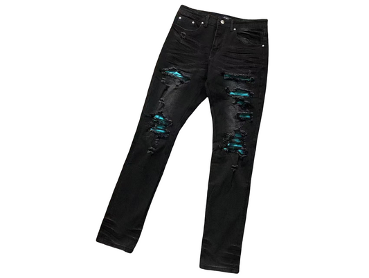 AMIRI Neon Denim Jeans - (BLACK)
