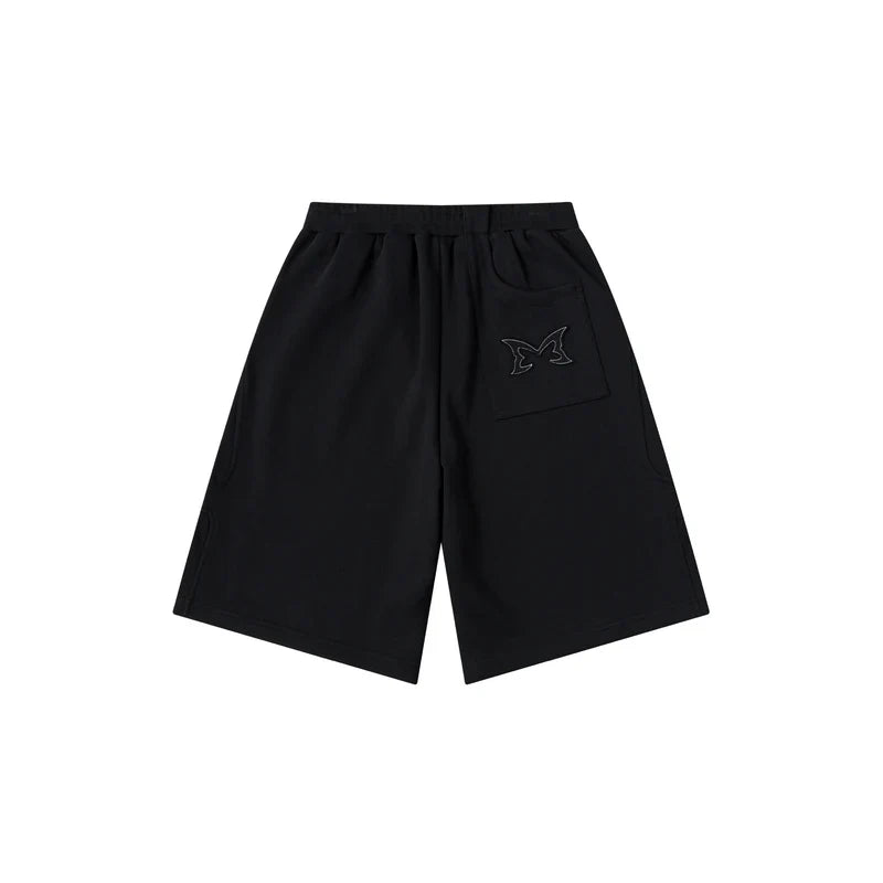 MERTRA Split Panel Shorts Black