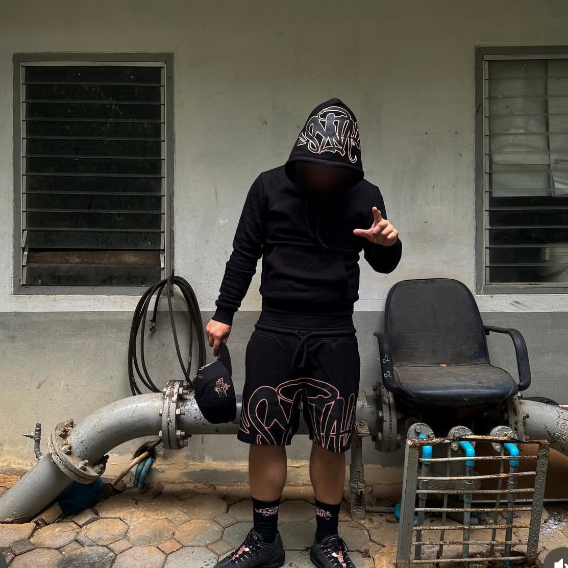 Syna World Short Set - (BLACK/ROSE GOLD)