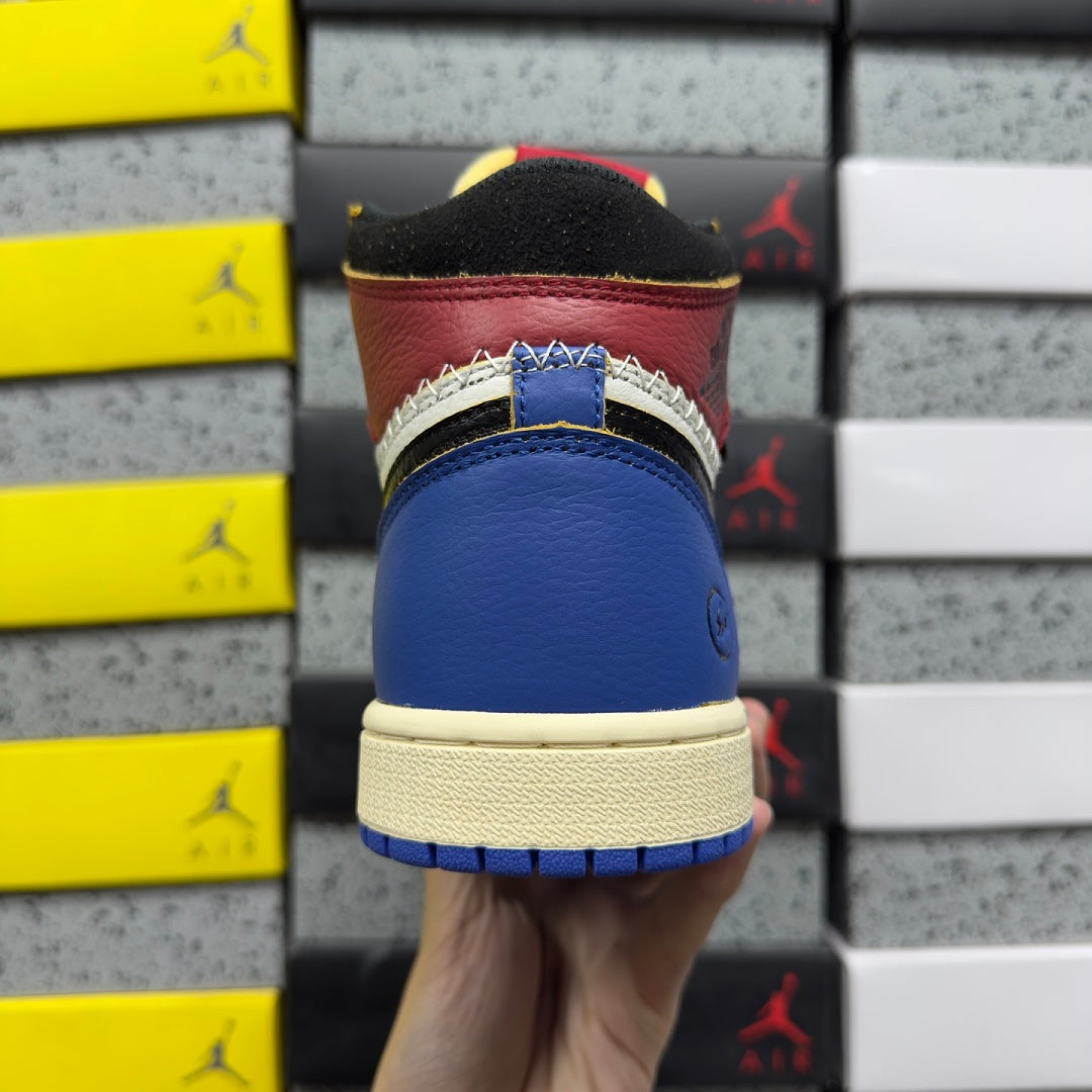 Jordan 1 Air X Union X Fragment Black Varsity Red ...