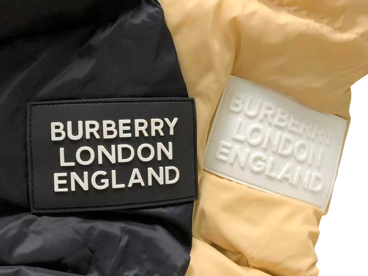 Burberry Detachable Hooded Puffer Jacket Gold
