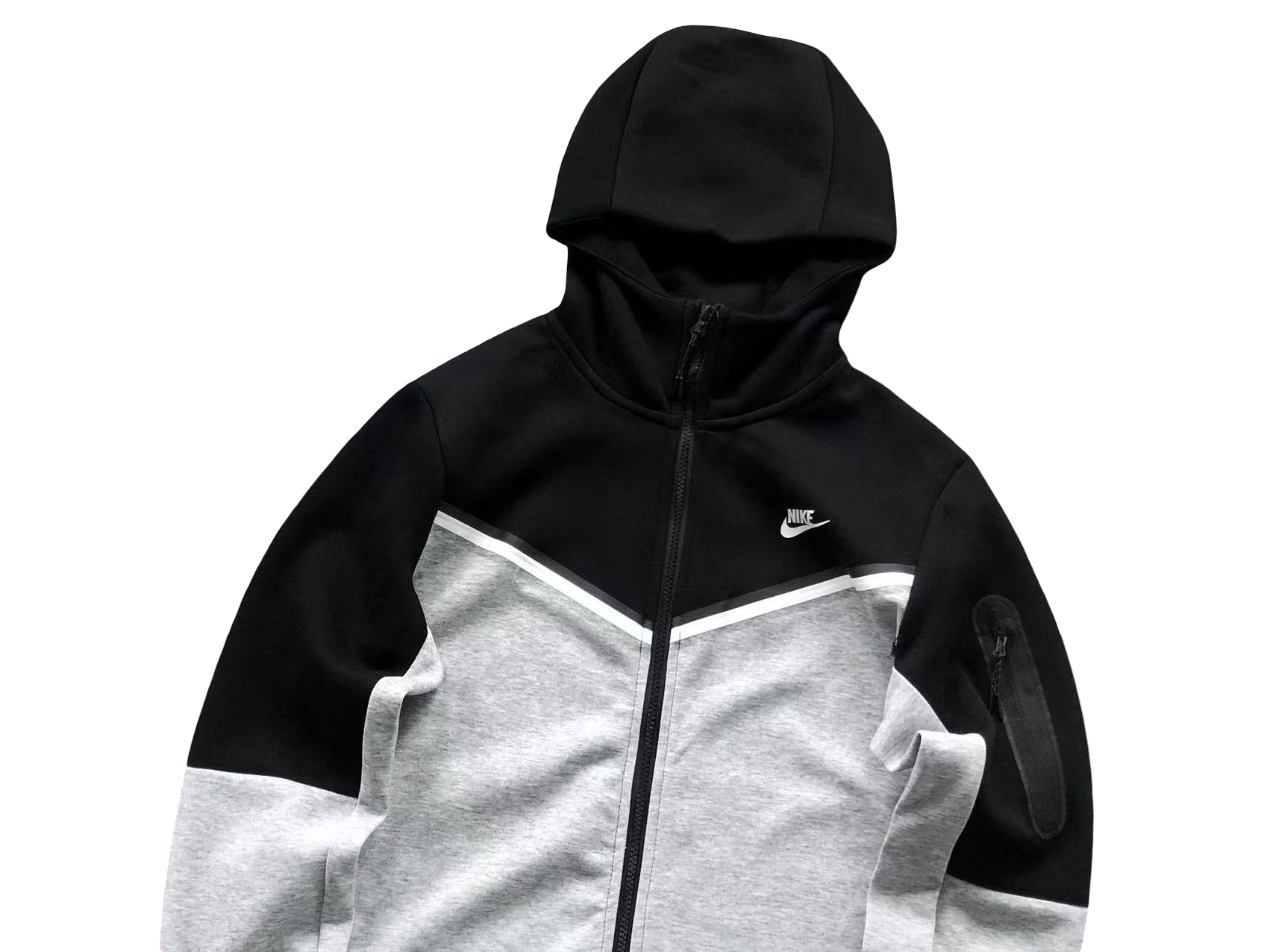 Nike Tech Fleece 2024 Zip Hoodie Black/Grey/White