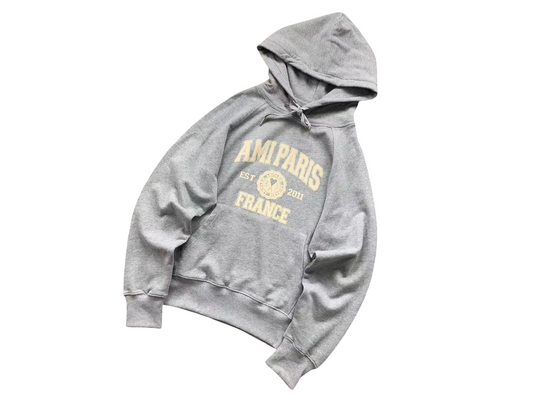 AMI Paris France Hoodie - (GREY)