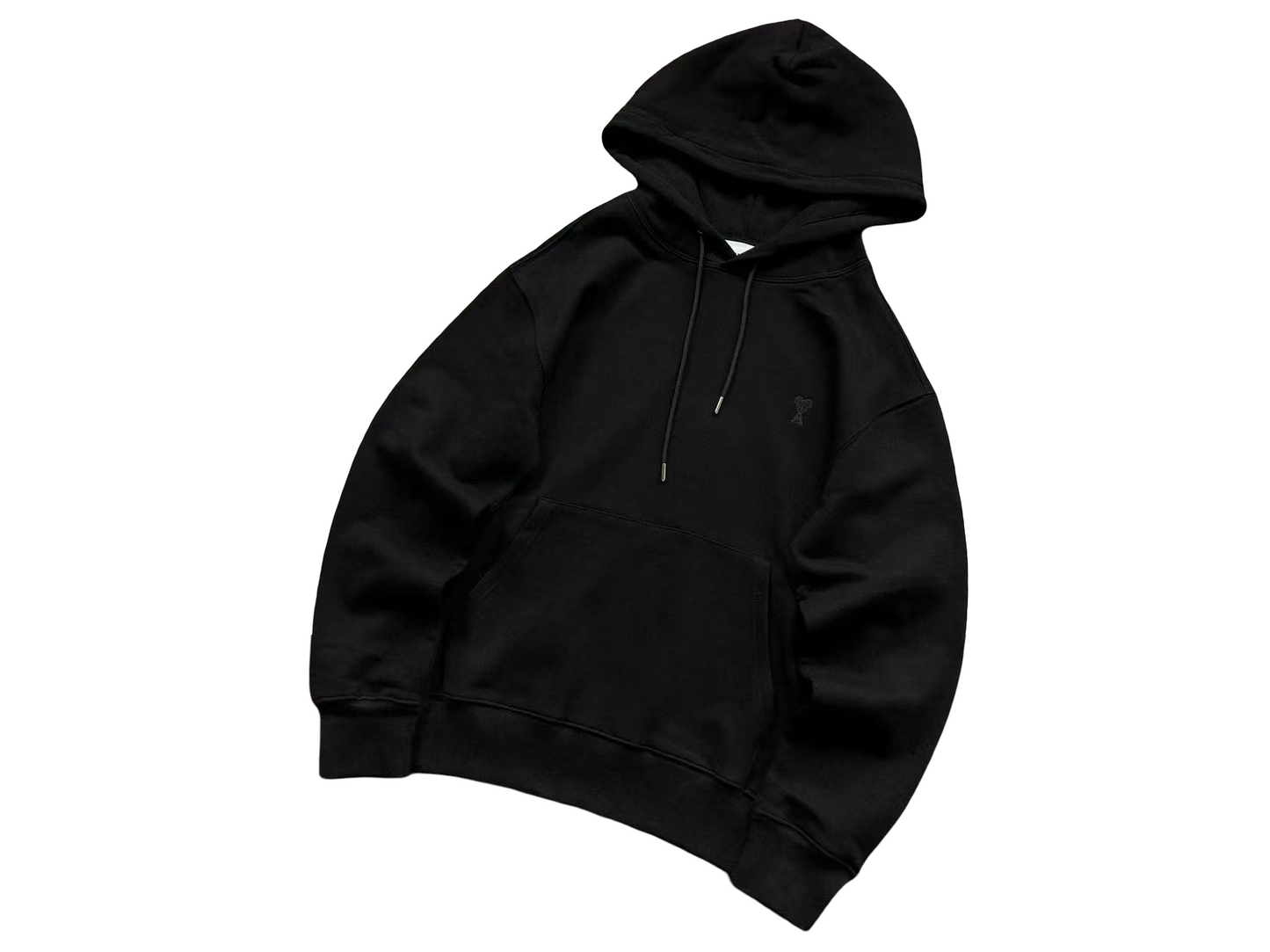 AMI Paris Classic Heart Hoodie - (BLACK)