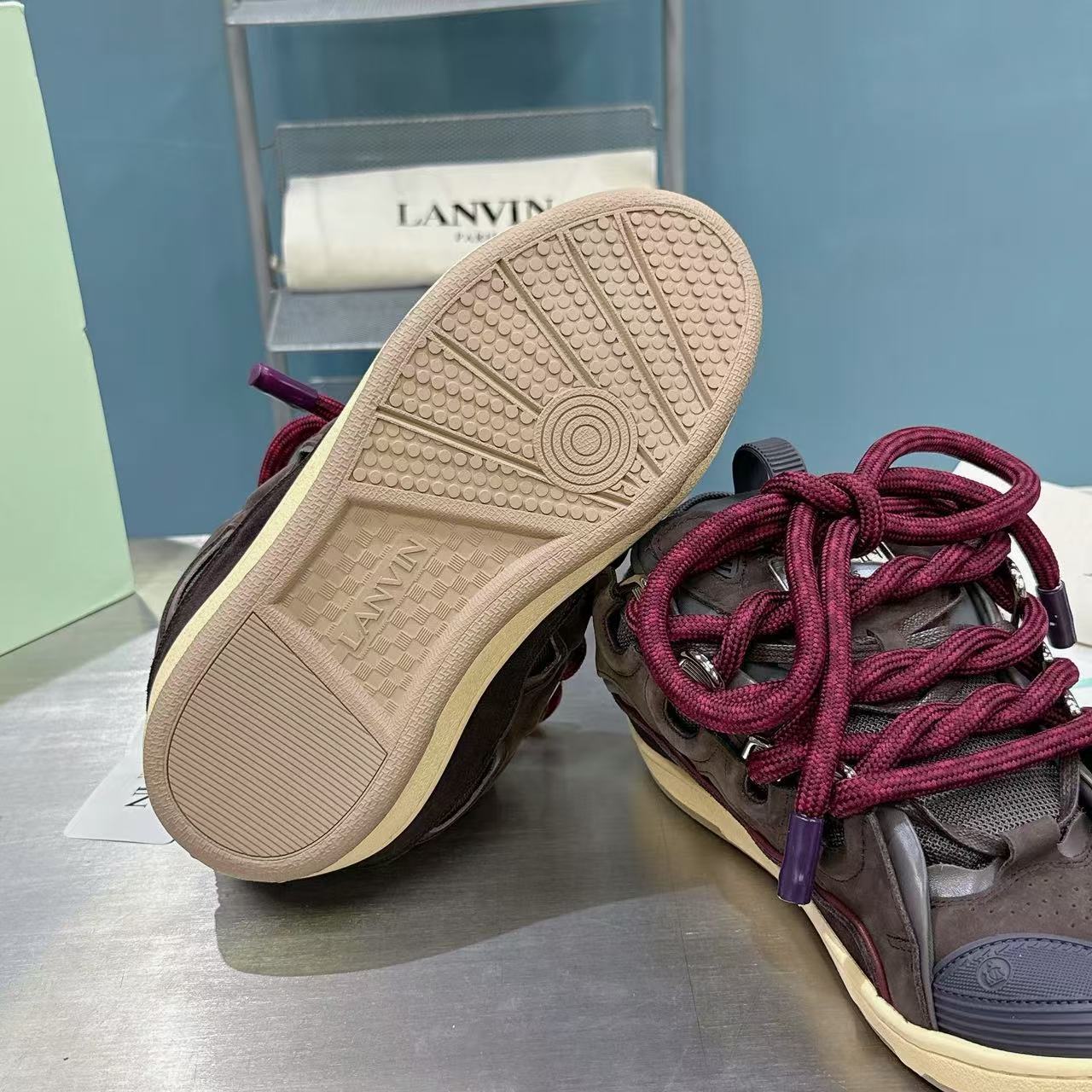 Lanvin Curb Rope - (BROWN/BURGUNDY)