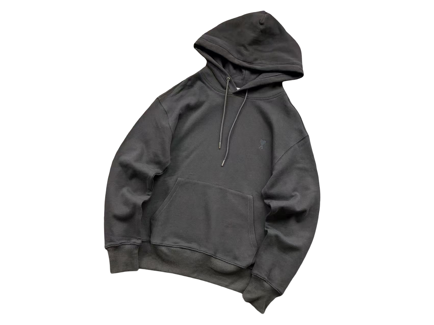 AMI Paris Classic Heart Hoodie - (ANTHRACITE)