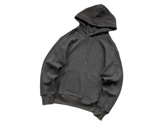 AMI Paris Classic Heart Hoodie - (ANTHRACITE)