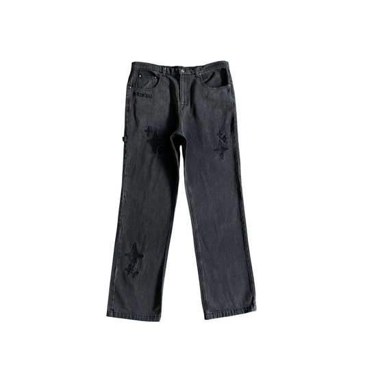Broken Planet Stars Jeans Black