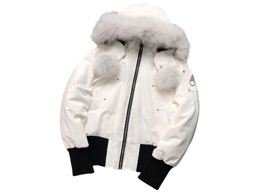 Moose Knuckles Women's Debbie Down Jacket - (WHITE/BLACK)